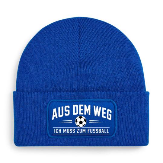 Beechfield Original Patch Beanie - Aus dem Weg ich muss zum Fußball 