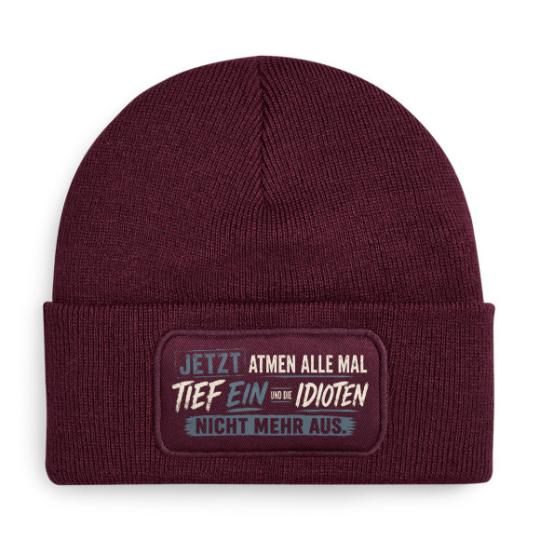 Beechfield Original Patch Beanie - Jetzt atmen alle mal tief ein 