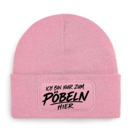 Beechfield Original Patch Beanie - Ich bin nur zum pöbeln hier 