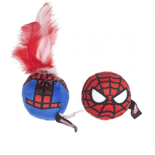 CERDÁ LIFE'S LITTLE MOMENTS - Spider-Man Katzenspielzeug Ball 2er Set Marvel offiziell lizenziert 