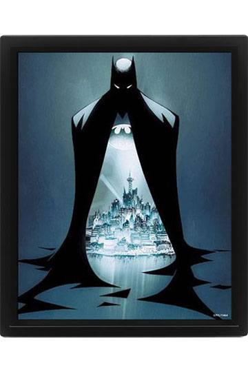 DC Comics 3D-Effekt Poster Set im Rahmen Batman Gotham Protector 26 x 20 cm 