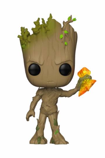 Avengers Infinity War POP! Movies Vinyl Figur Groot with Stormbreaker 9 cm 