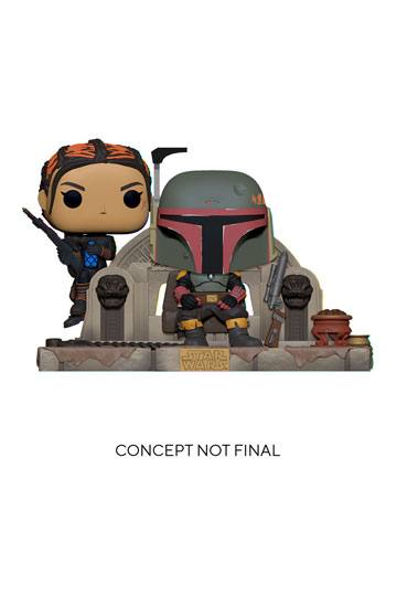 The Mandalorian POP Moment! Vinyl Figuren 2er-Pack Boba Fett & Fennec Shand 9 cm 