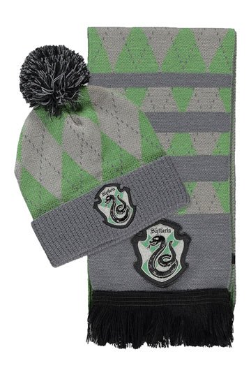 Harry Potter Beanie & Schal Set Slytherin 