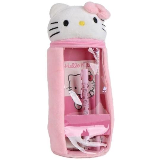 Hello Kitty Plüsch-Federmäppchen mit Schreibset 