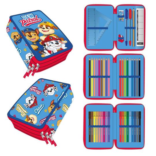 Paw Patrol gefülltes 3-fach Federmäppchen 
