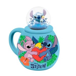 Disney Lilo & Stitch Love Snowglobe Tasse mit Schneekugel Stitch & Angel 