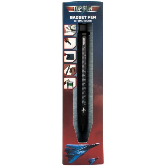 Top Gun Gadget Pen Multifunktionsstift 6-in-1 Metall Schwarz 