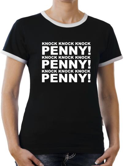 TLM Knock Knock Knock Penny Kontrast T-Shirt Damen 