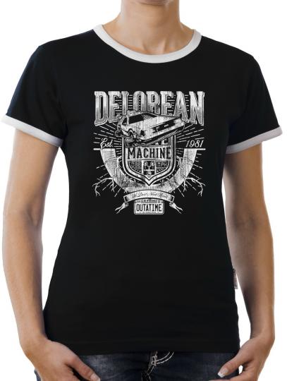 TLM Delorean Machine Outatime Kontrast T-Shirt Damen 
