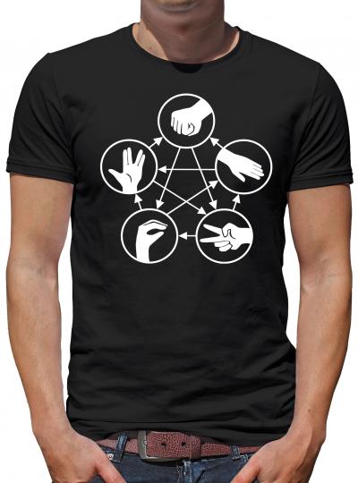 Stein Schere Echse Spock T-Shirt 