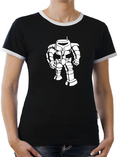 TLM Robot Man Kontrast T-Shirt Damen 
