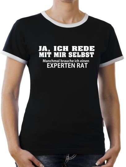 TLM Ja ich rede mit mir selbst Kontrast T-Shirt Damen 