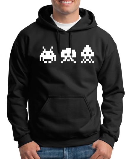 Retro Arcade Invaders Kapuzenpullover 