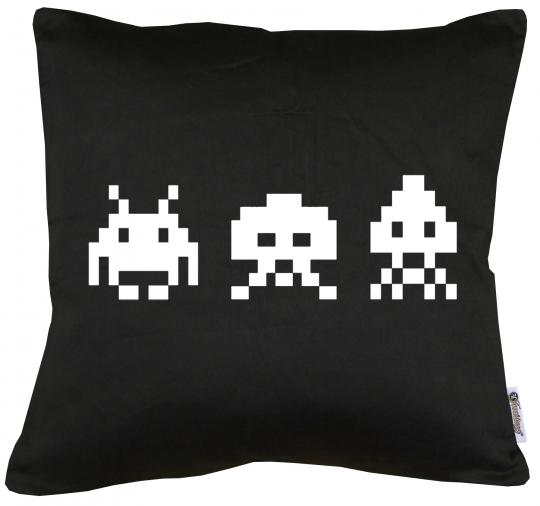 Retro Arcade Invaders Kissen mit Füllung 40x40cm 