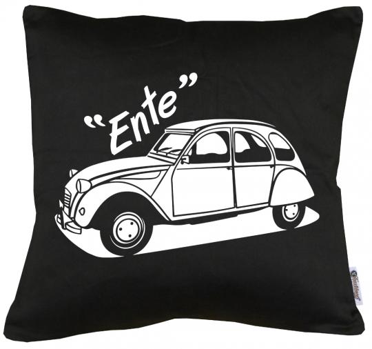 Oldtimer Ente 2CV Yountimer Kissen mit Füllung 40x40cm 