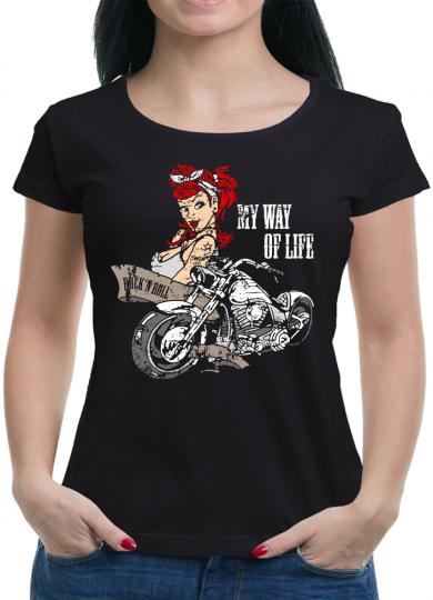 Biker Girl Tattoo T-Shirt 