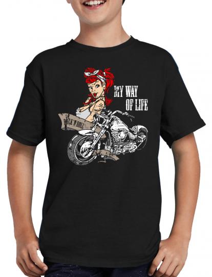 Biker Girl Tattoo T-Shirt 
