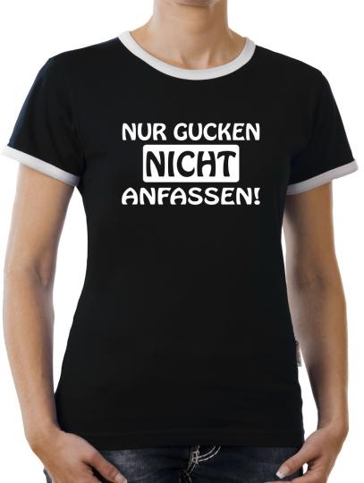 TLM Nur gucken nicht anfassen! Kontrast T-Shirt Damen 