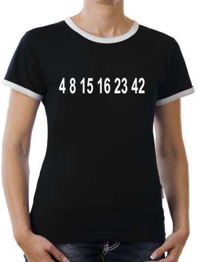 TLM Lost Zahlen Kontrast T-Shirt Damen 