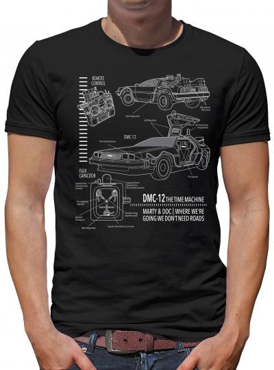 DMC-12 Blueprint T-Shirt XL