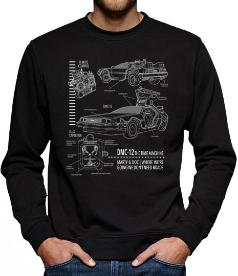 TLM DMC-12 Blueprint Sweatshirt Pullover Herren 