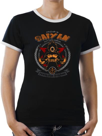 TLM Saiyan Saiyan Power Level Kontrast T-Shirt Damen 