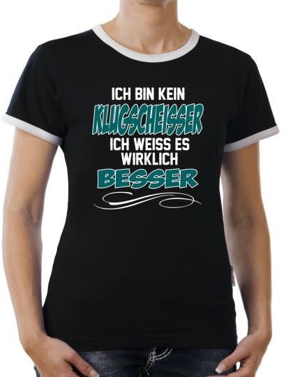 TLM Ich kein Klugscheisser Kontrast T-Shirt Damen 