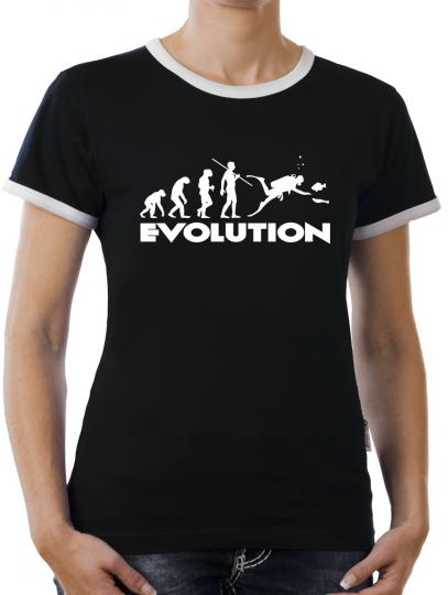 TLM Evolution Dive Kontrast T-Shirt Damen Schwarz | S