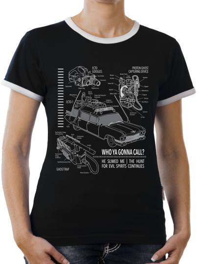 TLM Who ya gonna Call? Kontrast T-Shirt Damen 