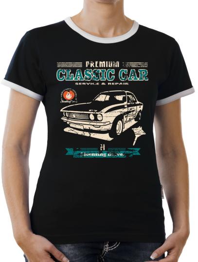 TLM Youngtimer Manta A Oldtimer Kontrast T-Shirt Damen 