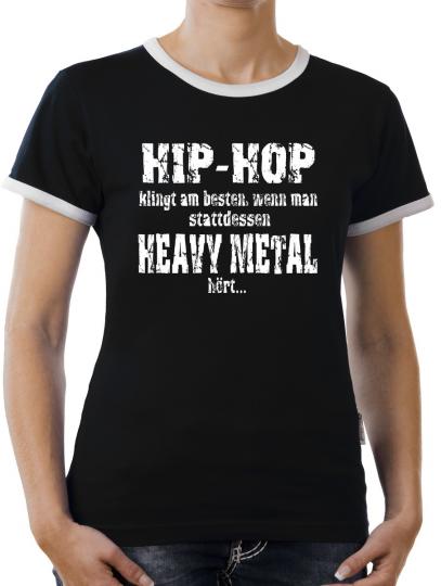 TLM Heavy Metal hören Kontrast T-Shirt Damen 