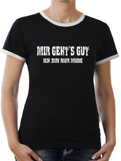 TLM Mir geht`s gut Kontrast T-Shirt Damen 