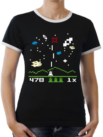 TLM Astro Invaders Kontrast T-Shirt Damen 