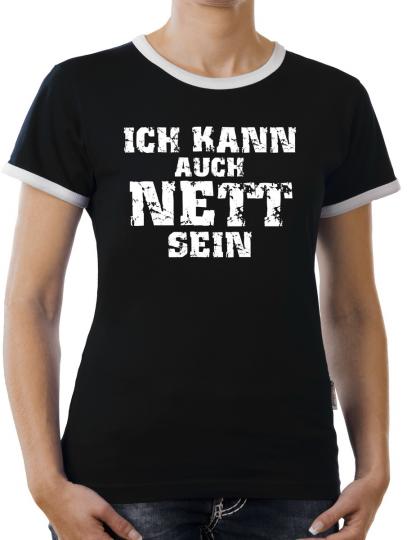 TLM Ich kann auch Nett sein Kontrast T-Shirt Damen 