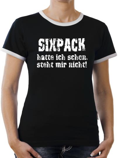 TLM Sixpack hatte ich schon Kontrast T-Shirt Damen 