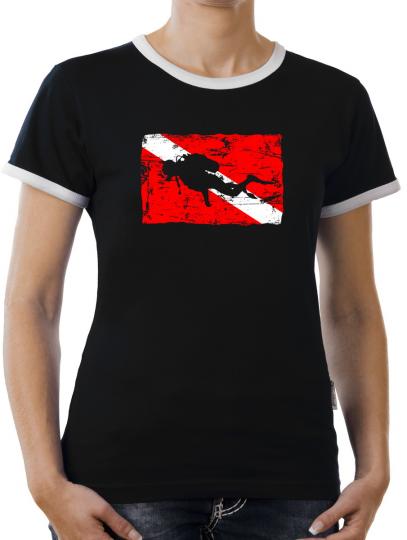 TLM Taucherflagge Kontrast T-Shirt Damen 