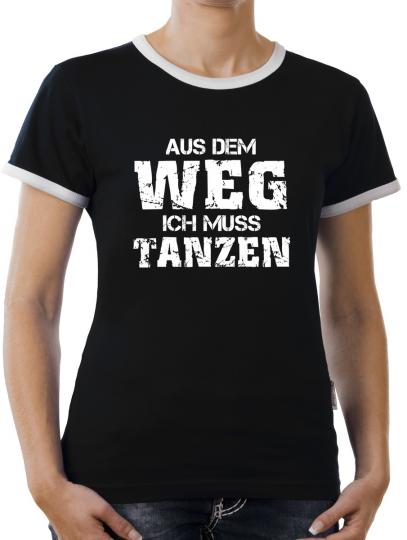 TLM Aus dem Weg ich muss Tanzen Kontrast T-Shirt Damen 