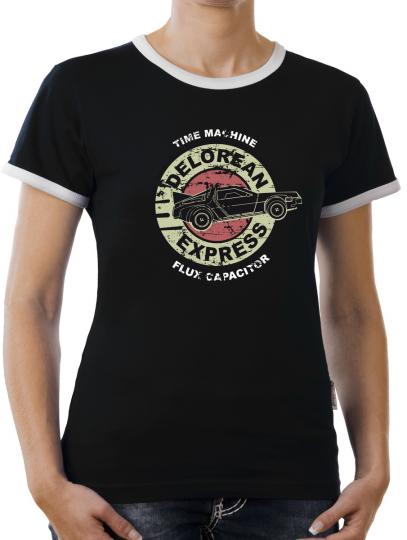 TLM Delorean Express DMC-12 Kontrast T-Shirt Damen 