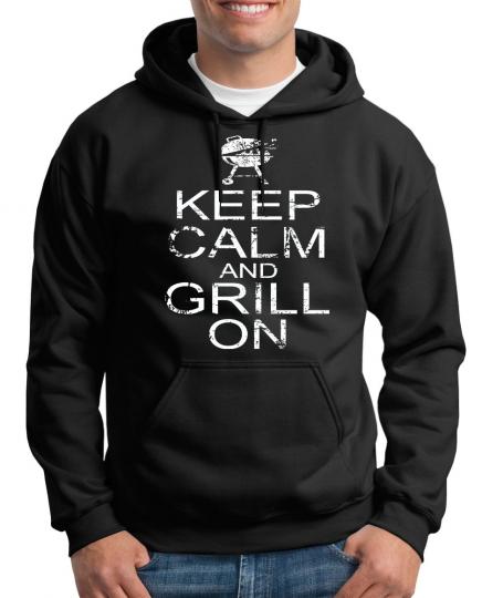 Keep Calm and Grill on Kapuzenpullover 