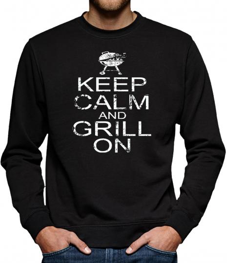 TLM Keep Calm and Grill on Sweatshirt Pullover Herren 