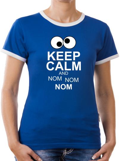 TLM Keep Calm and Nom Nom Kontrast T-Shirt Damen 