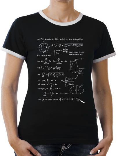 TLM The Answer to everything is 42 Kontrast T-Shirt Damen 