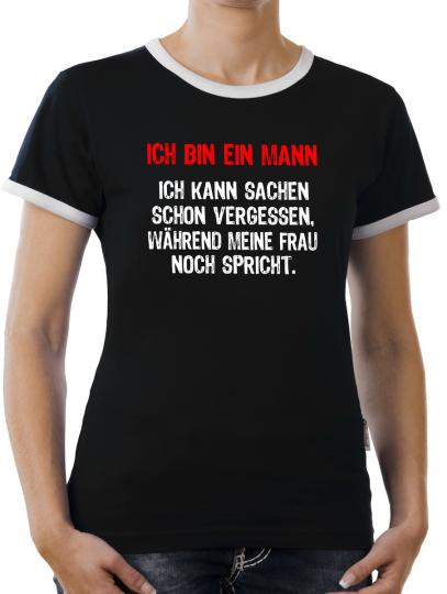 TLM Ich bin ein Mann... Kontrast T-Shirt Damen 