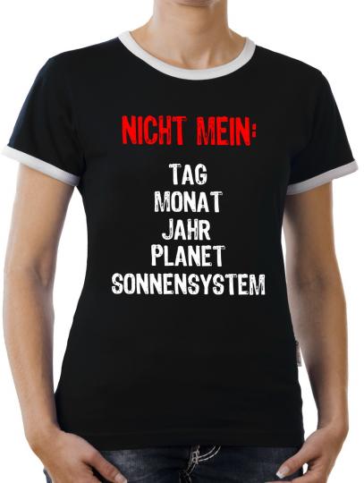 TLM Nicht mein Tag Kontrast T-Shirt Damen 