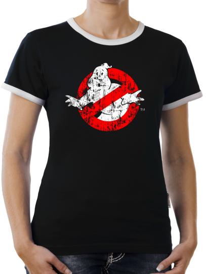 TLM Ghostbuster Distressed Kontrast T-Shirt Damen 