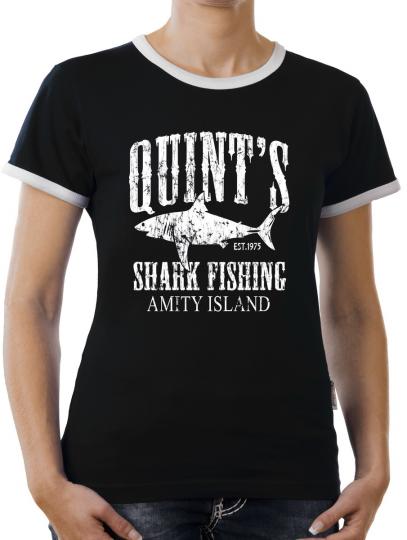TLM Quints Shark Fishing Kontrast T-Shirt Damen 