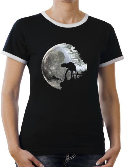 TLM Moon AT-AT Kontrast T-Shirt Damen Schwarz | M