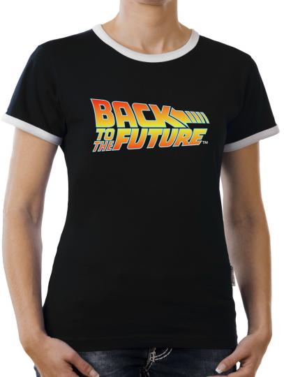 TLM Zurück in die Zukunft Logo Kontrast T-Shirt Damen 