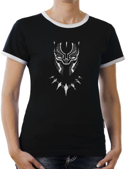 TLM Black Panther Logo Kontrast T-Shirt Damen 